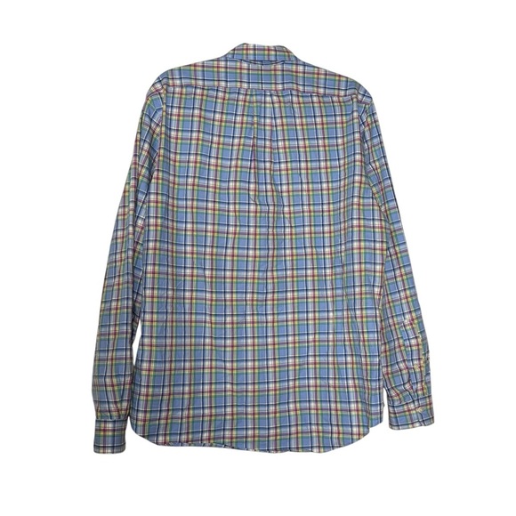 Polo Ralph Lauren Pastel Plaid Button Down Shirt Size Large Multicolor Preppy - Picture 2 of 10